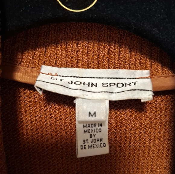 St. John Sport Burnt Orange Wool Blend Jacket Blazer Size Medium - Picture 6 of 10